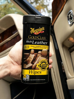 Meguiar's Gold Class Rich Leather Wipes (30 Pc Can)-3
