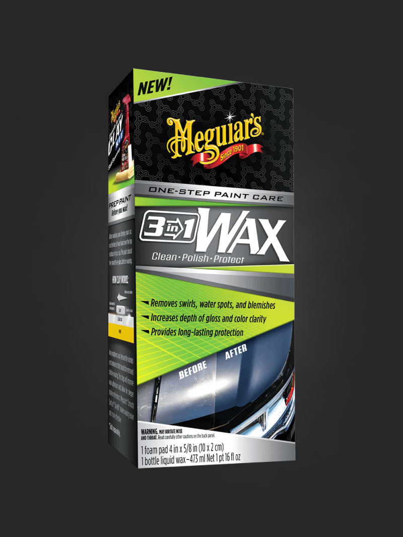 Meguiar's 3-in-1 Wax (16 oz & Foam Applicator Pad)-2