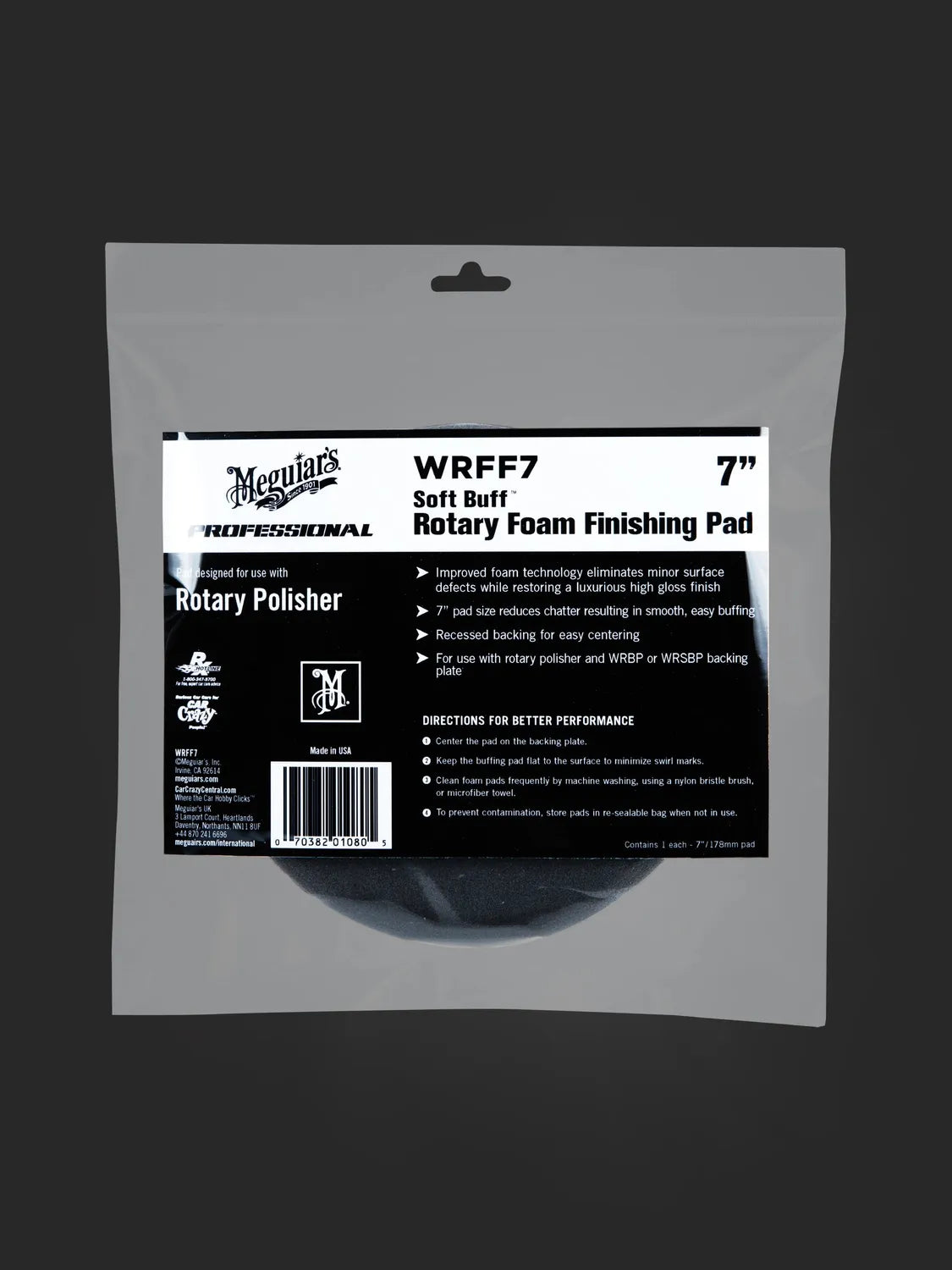 Meguiar's Rotary Foam Finishing Pad 7"